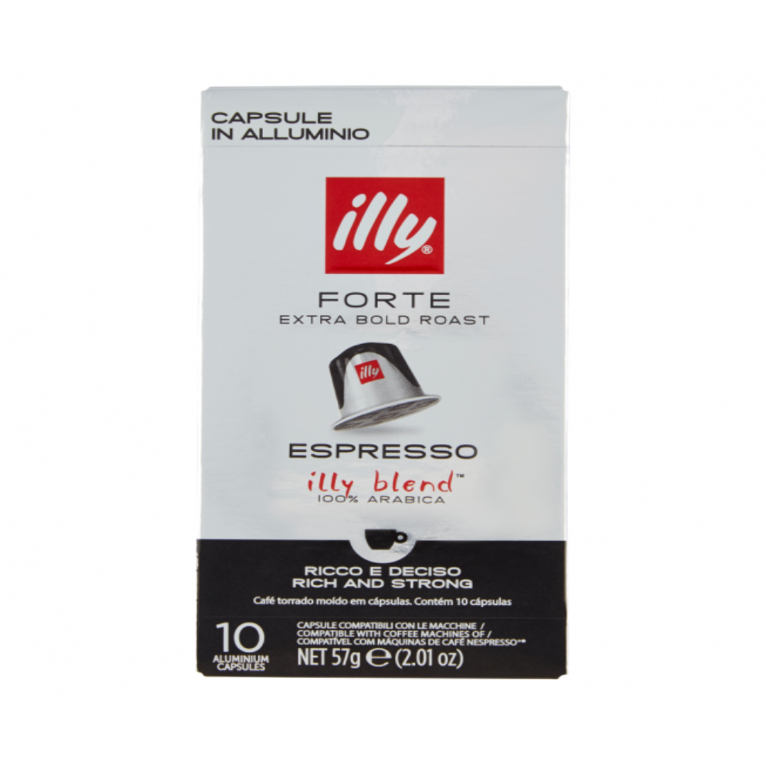 ILLY Espresso Forte Extra Bold Roast - 10 Aluminum Capsules