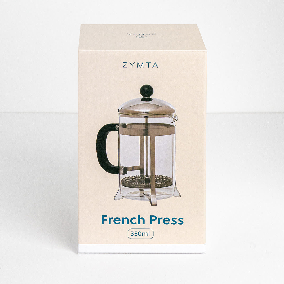 French Press Coffee Maker 350 ml Stainless Steel Glass Sturdy Handle - Black / Silver - Price does not VAT