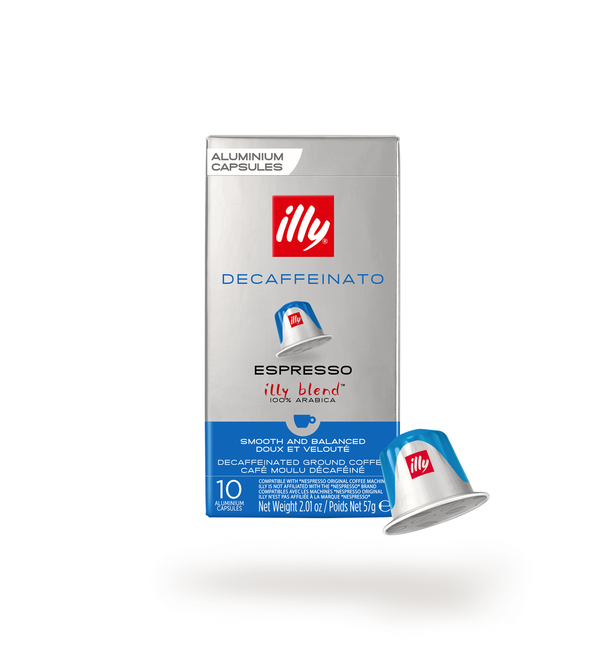 ILLY Espresso Decaffeinato - 10 Aluminum Capsules