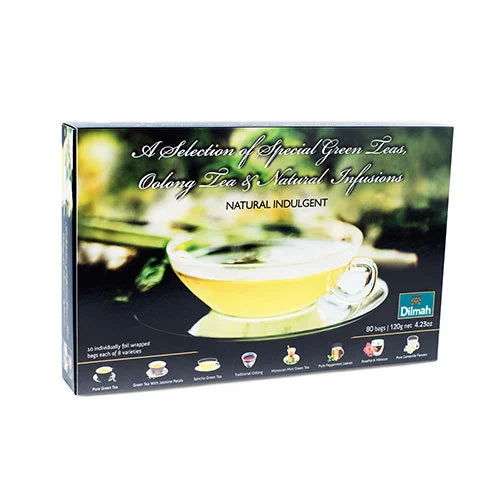 Gift of Green – A Selection of Green Teas, Oolong and Infusions 8×10 Individually Wrapped Tea Bags