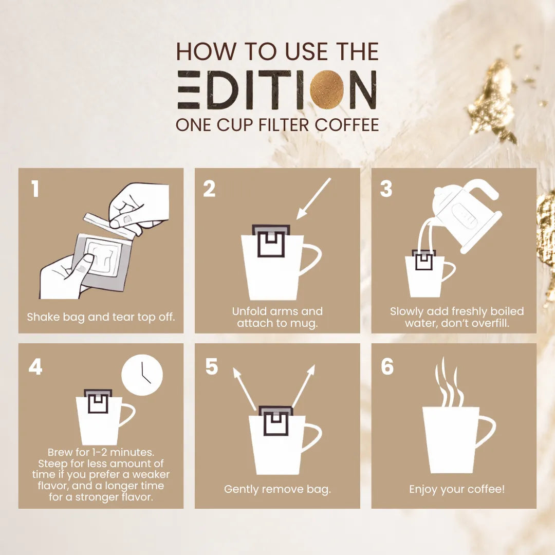 EDITION Early Morning Blend Medium Roast Single-Serve Drip Coffee 10 Sachets