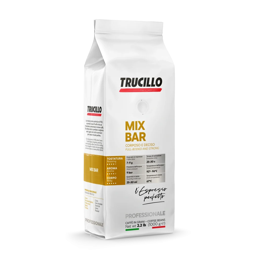 Caffè Trucillo Mix Bar Espresso Coffee Beans – 50% Arabica 50% Robusta