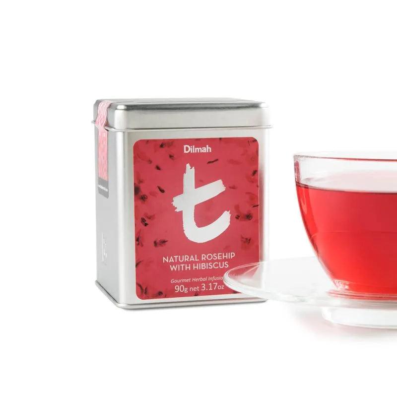 Dilmah t-Series Natural Rosehip with Hibiscus – 90g tin caddy