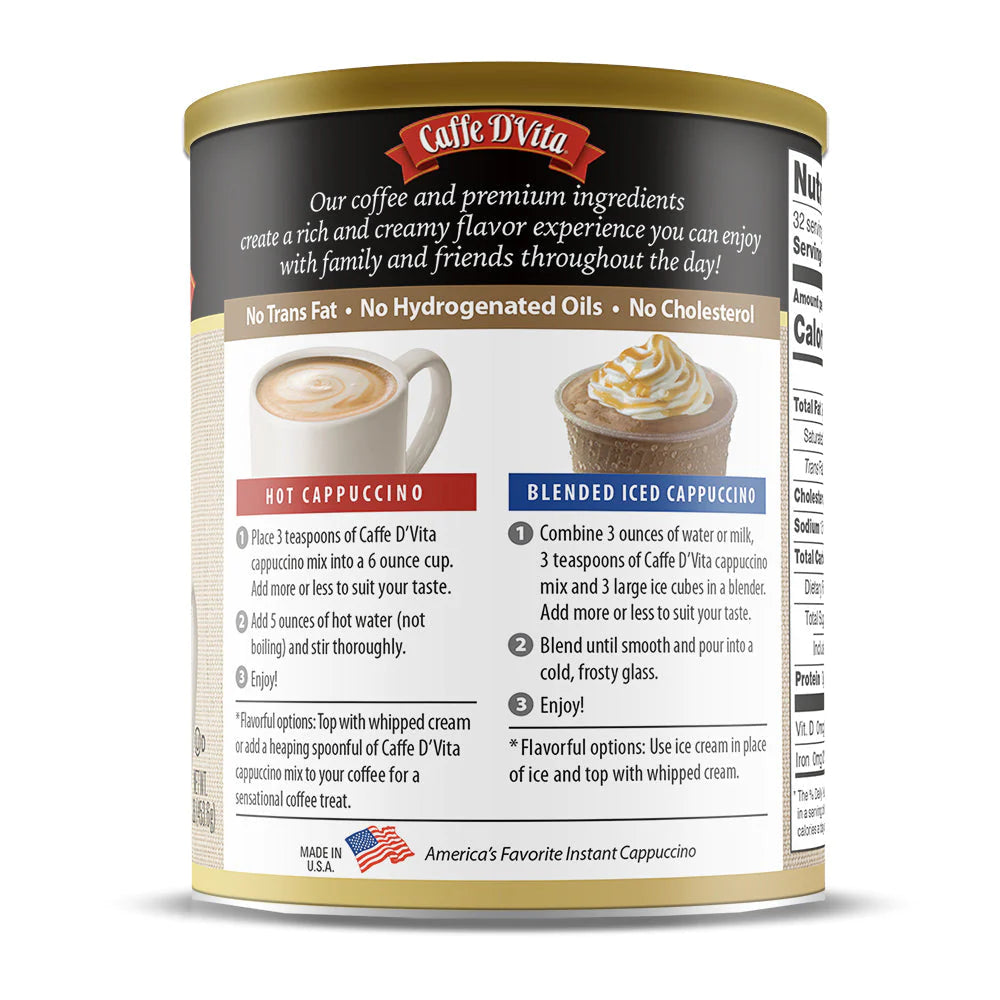 Caffe D’Vita French Vanilla Cappuccino Mix 1lb