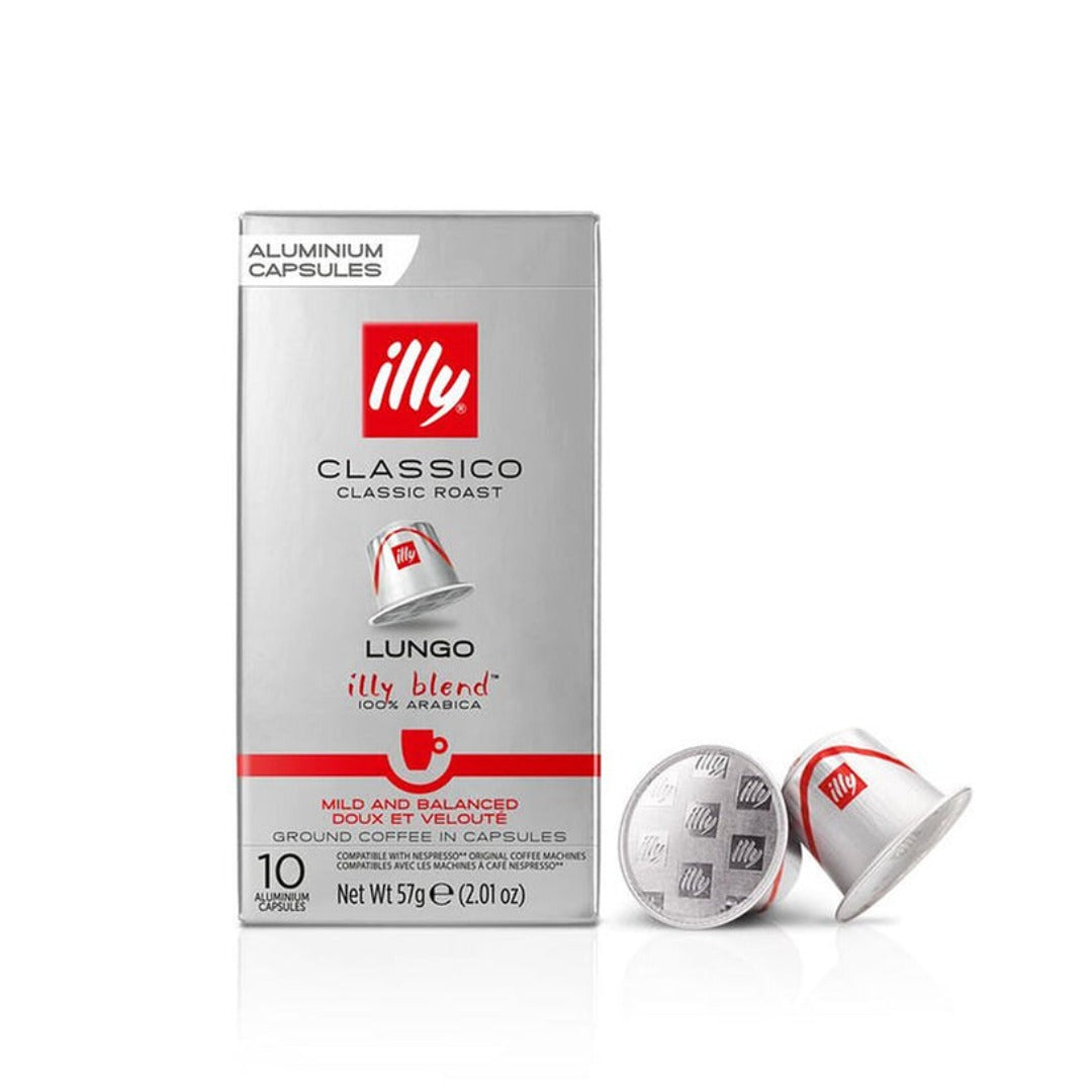 ILLY Lungo Classico Classic Roast - 10 Aluminum Capsules