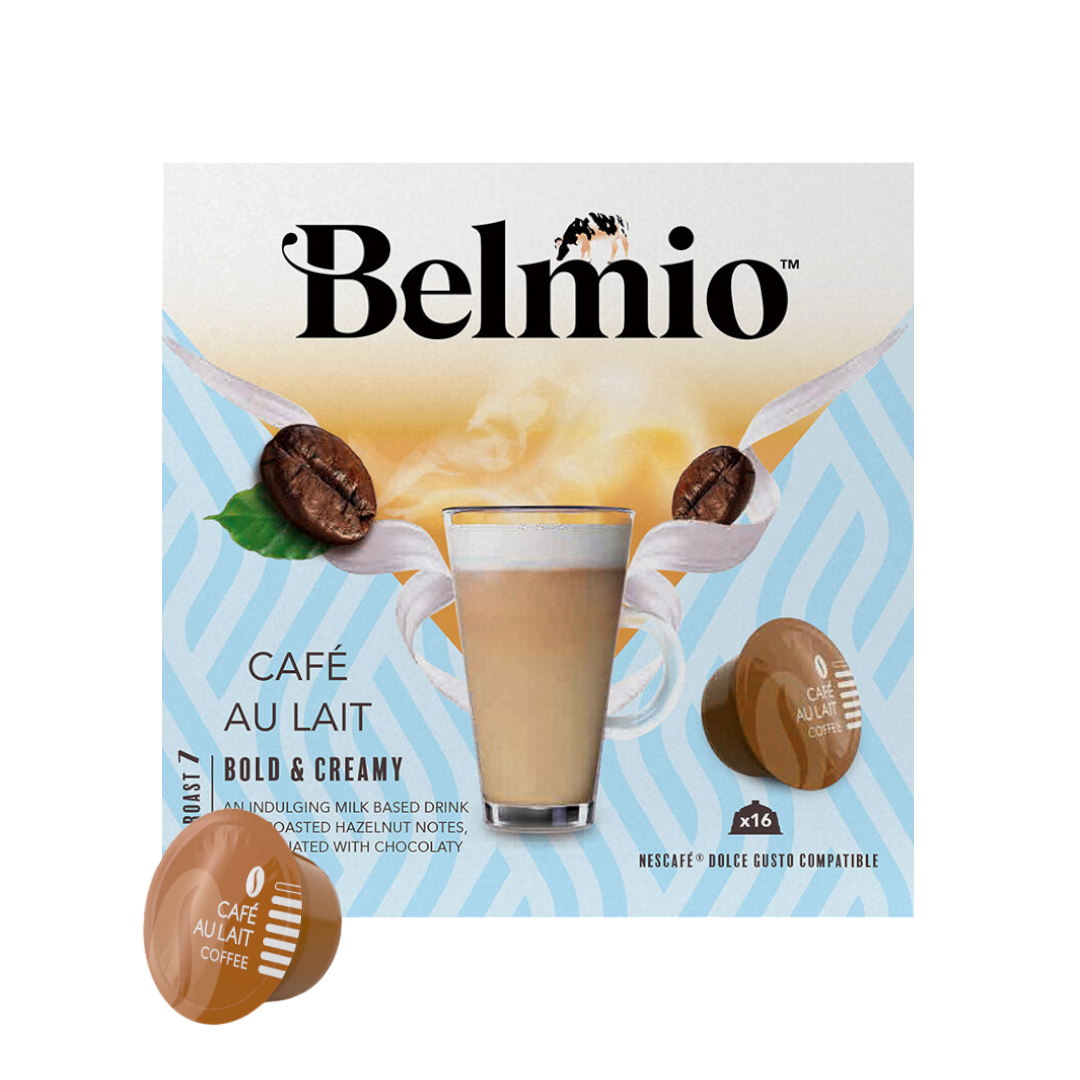 Belmio Café au Lait for Dolce Gusto - 16 Aluminum Capsules