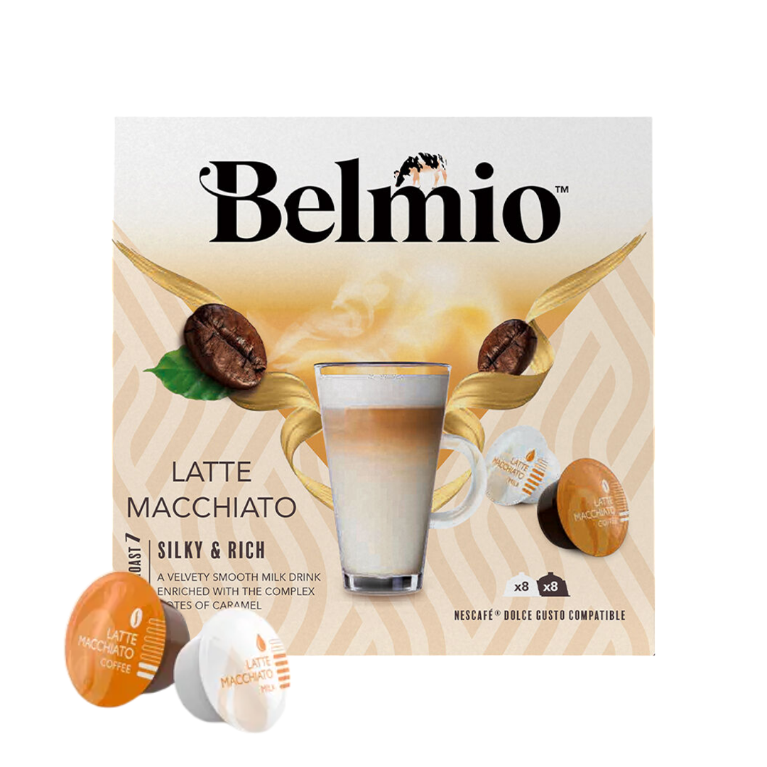 Belmio Latte Macchiato for Dolce Gusto - 16 Aluminum Capsules