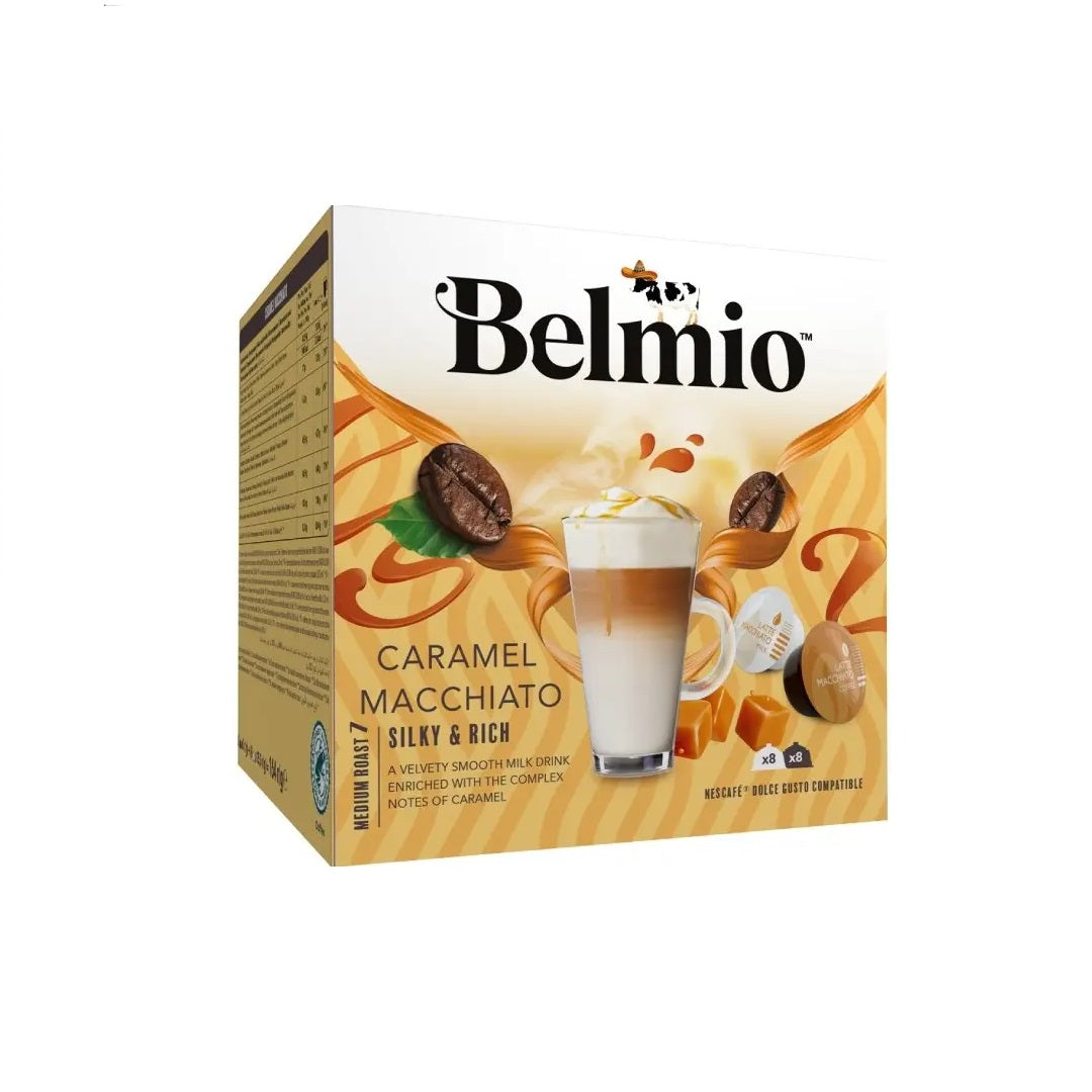 Belmio Dolce Gusto Caramel Latte Macchiato - 16 Aluminum Capsules