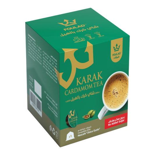 Foulad Karak Cardamom Tea - No Added Sugar - 9 Capsules