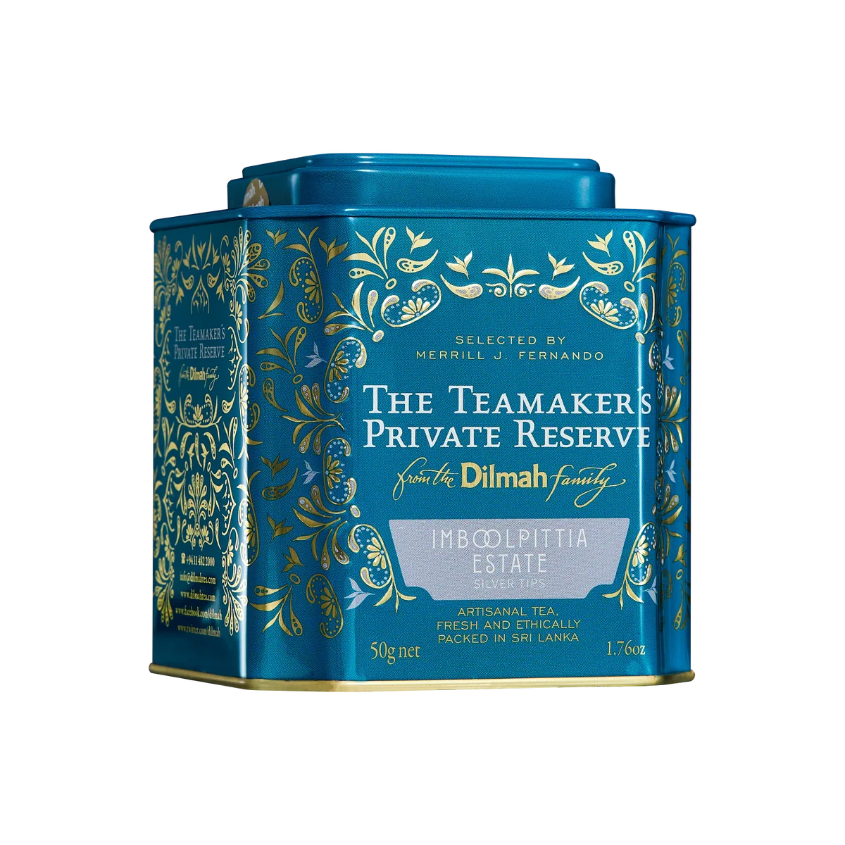 The Teamaker’s Private Reserve Imboolpittia Estate Ceylon Silver Tips White Tea Caddy – 50g Loose Leaf