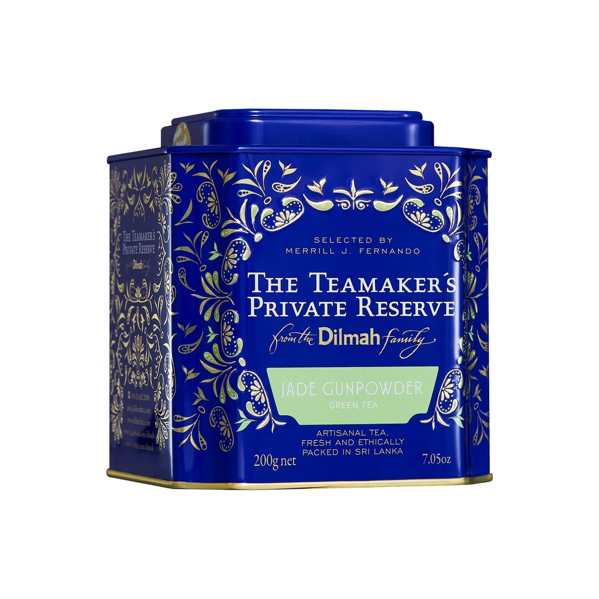 The Teamaker’s Private Reserve Jade Gunpowder Ceylon Green Tea Caddy – 200g Loose Leaf