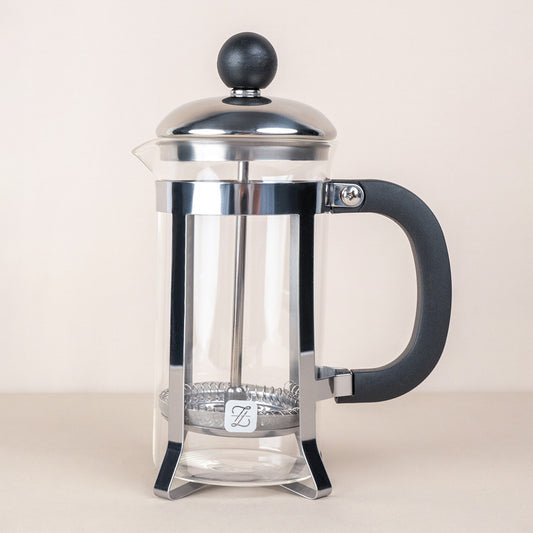 French Press Coffee Maker 350 ml Stainless Steel Glass Sturdy Handle - Black / Silver - Price does not VAT