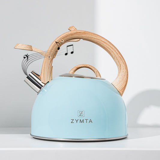 2.5 L Whistling Stainless Steel Teapot With Ergonomic Handle - Blue -- Price does not include VAT