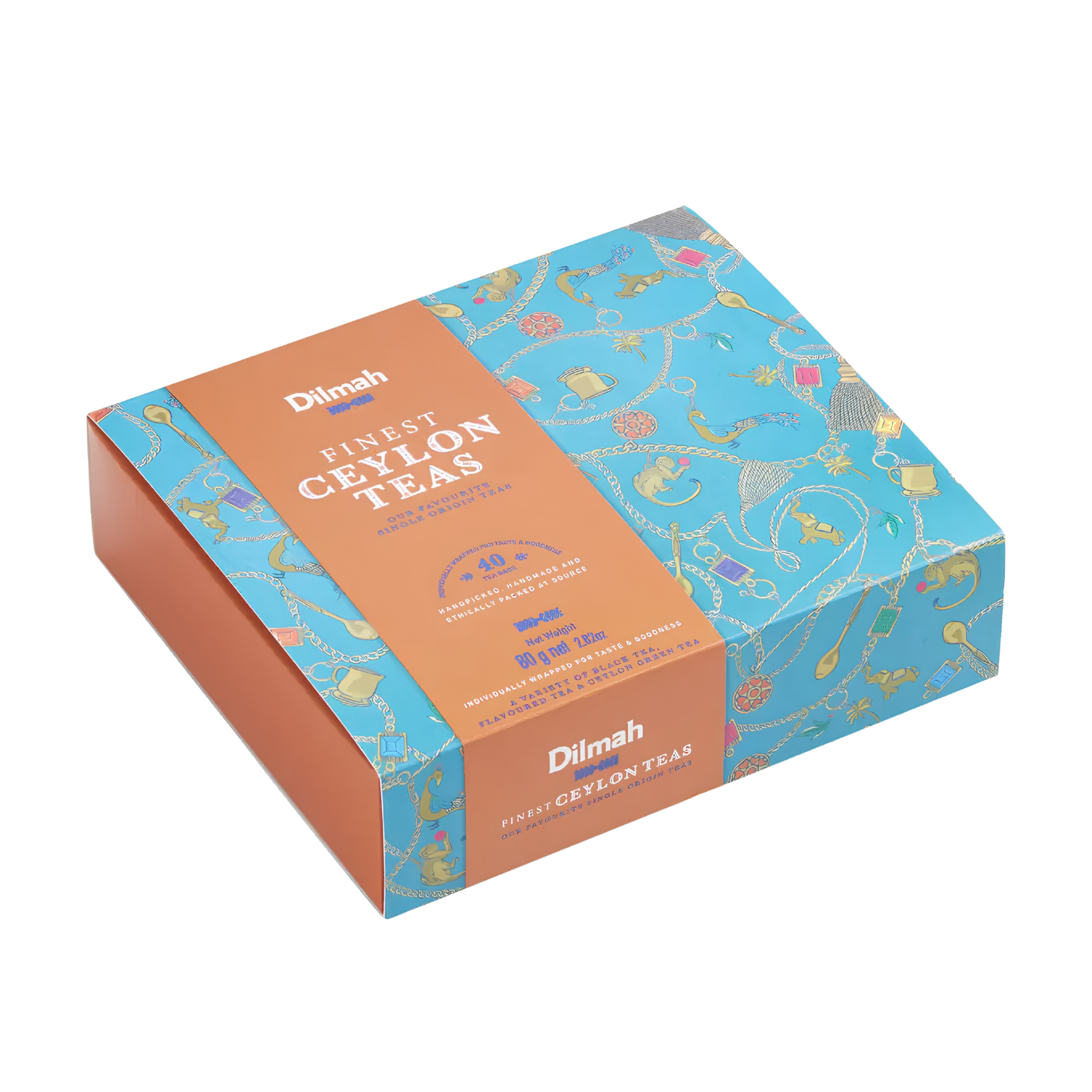 Dilmah Finest Ceylon Teas Variety Gift Pack-4×10 Individually Wrapped Tea Bags