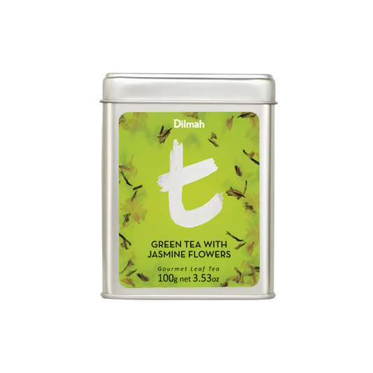 Dilmah t-Series Green Tea with Jasmine Flowers Tin Caddy