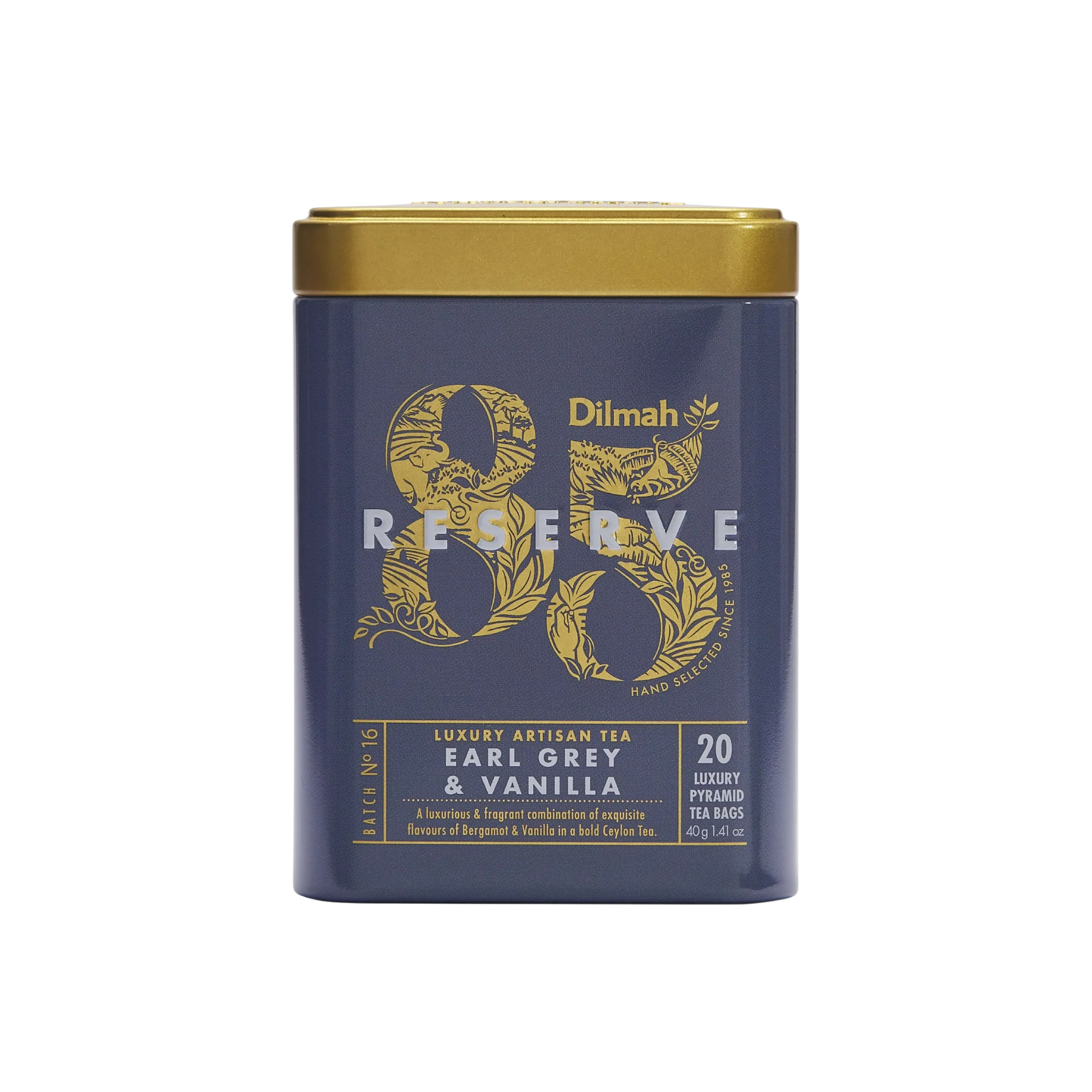 Dilmah 85 Reserve Earl Grey & Vanilla Tea Tin Caddy
