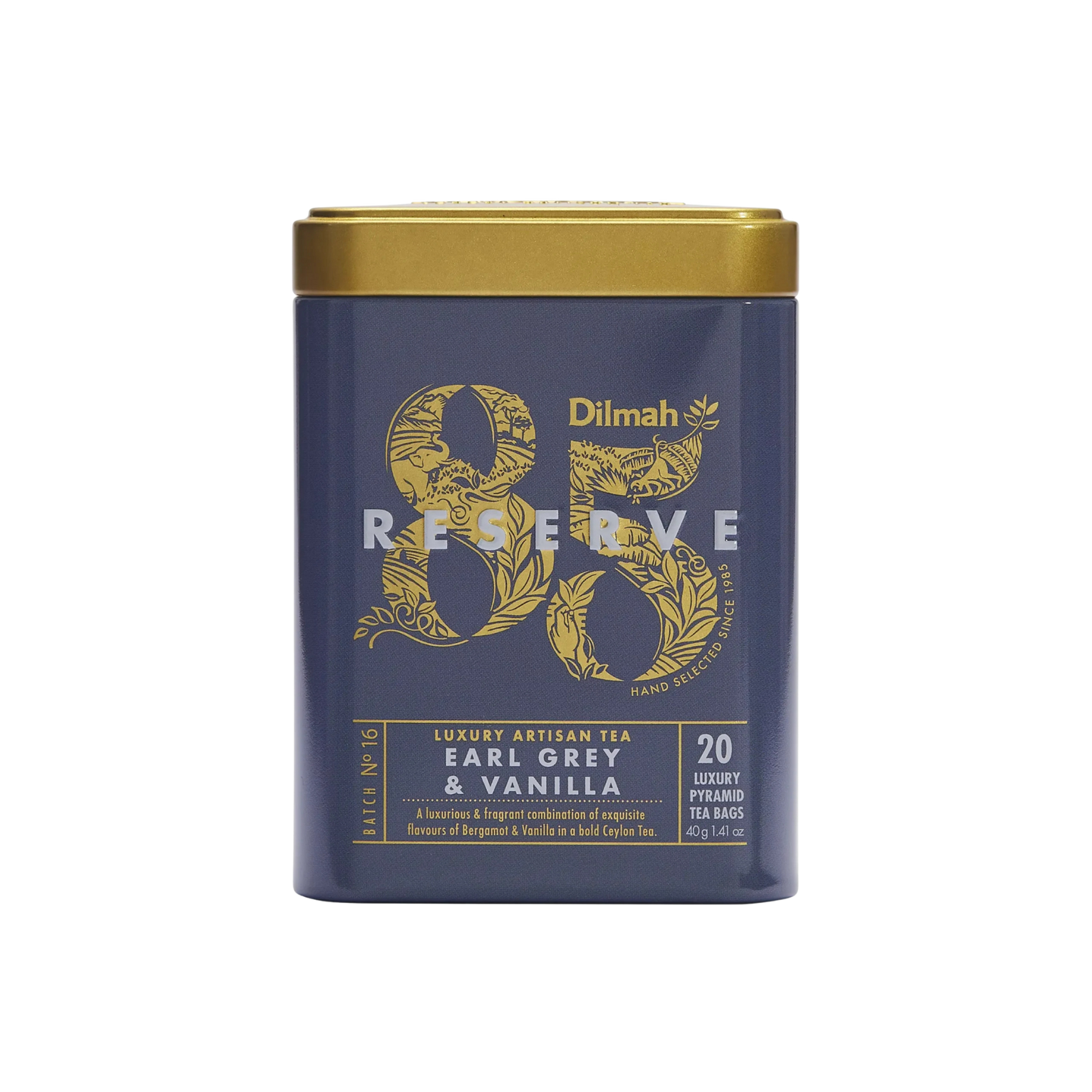 Dilmah 85 Reserve Earl Grey & Vanilla Tea Tin Caddy