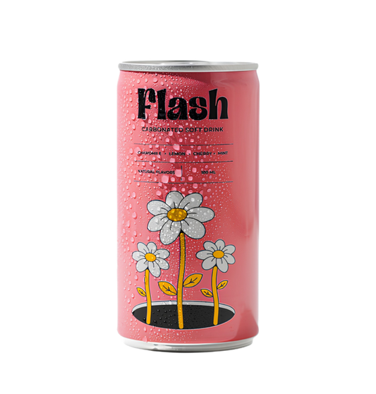 Flash Carbonated Soft Drink (Chamomile, Lemon, Cherry & Mint) 250ml - Per Box
