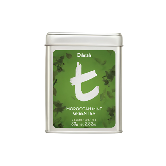 Dilmah t-Series Moroccan Mint Green Tea Tin Caddy