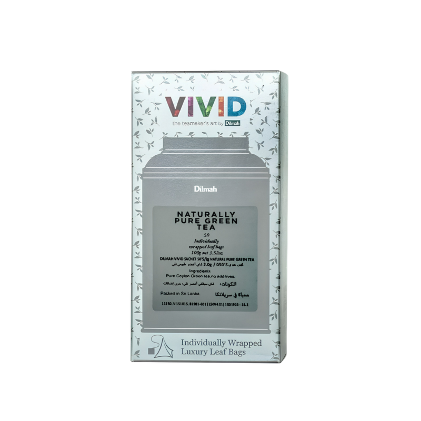 Dilmah VIVID Natural Pure Green Tea – 50 teabags