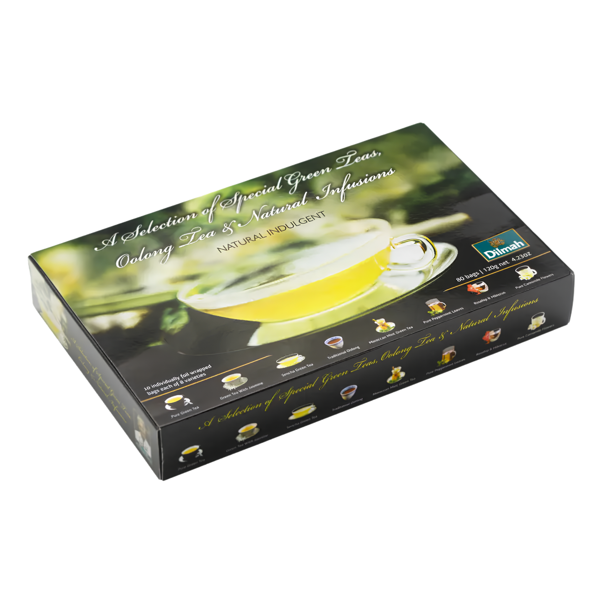 Gift of Green – A Selection of Green Teas, Oolong and Infusions 8×10 Individually Wrapped Tea Bags