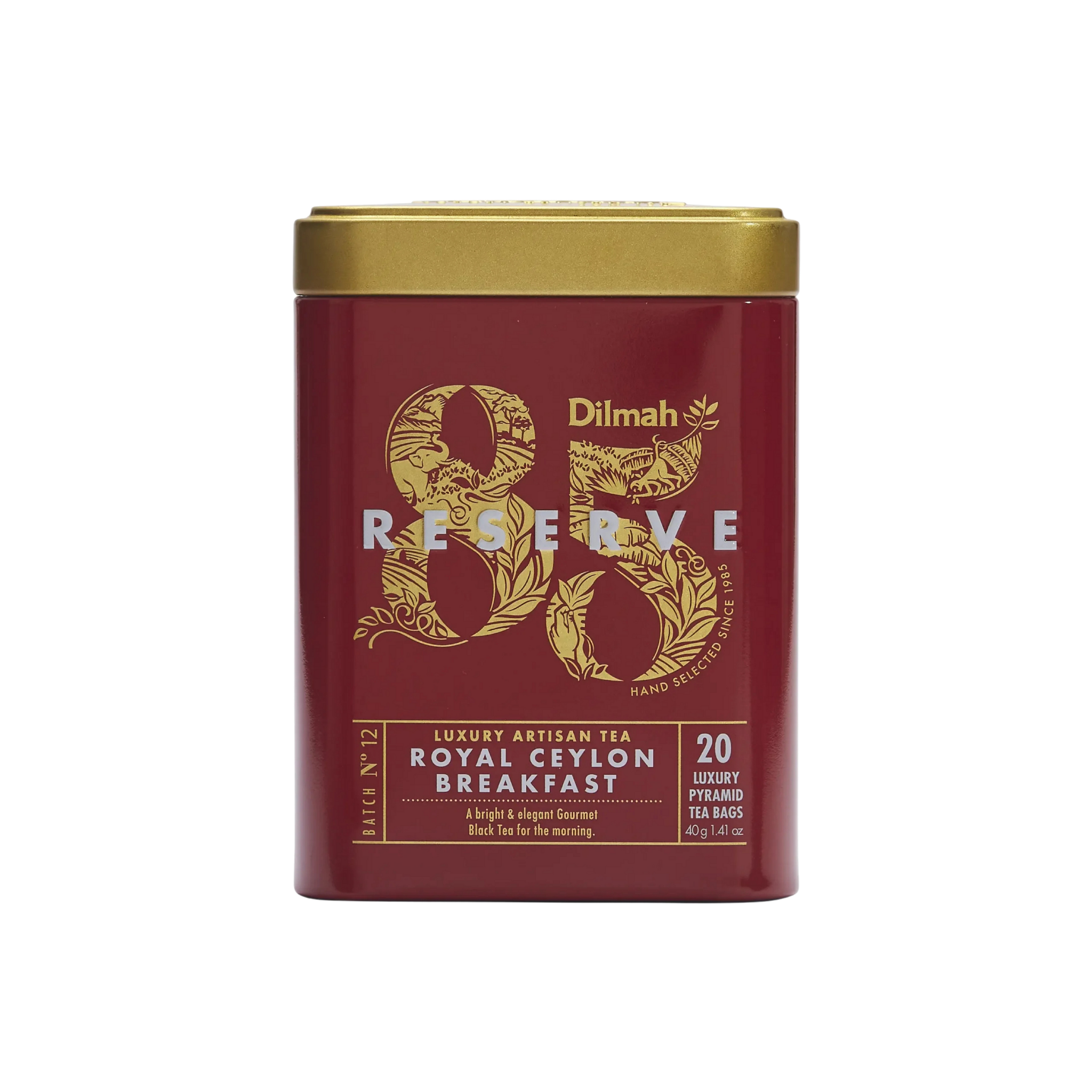 Dilmah 85 Reserve Royal Ceylon Breakfast Tea Tin Caddy