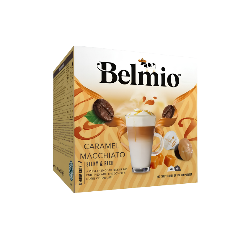 Belmio Dolce Gusto Caramel Latte Macchiato - 16 Aluminum Capsules