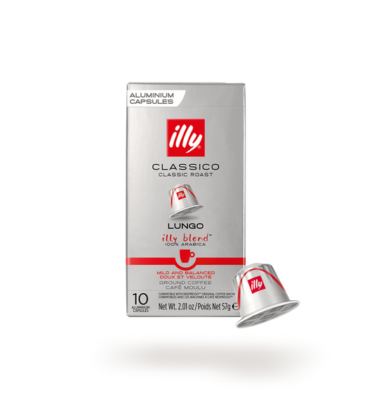 ILLY Lungo Classico Classic Roast - 10 Aluminum Capsules