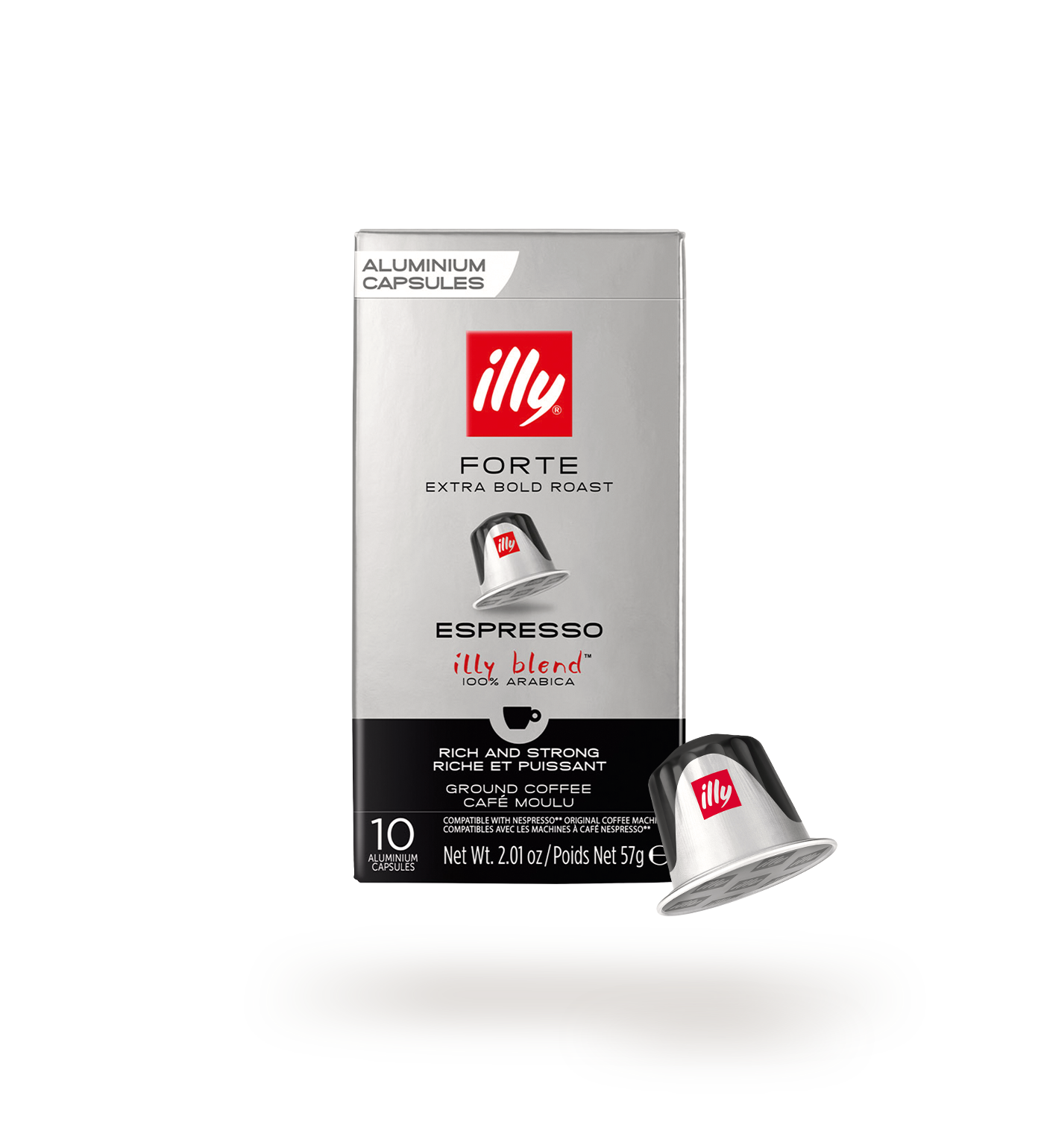 ILLY Espresso Forte Extra Bold Roast  - 10 Aluminum Capsules