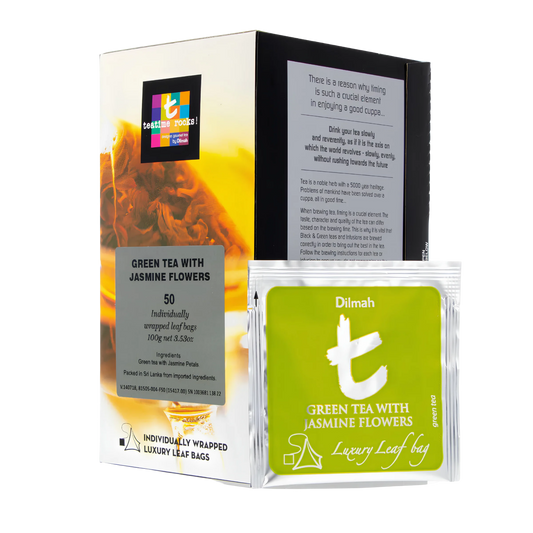 Dilmah t-series Green Tea with Jasmine Flowers 50 teabags (per pack)