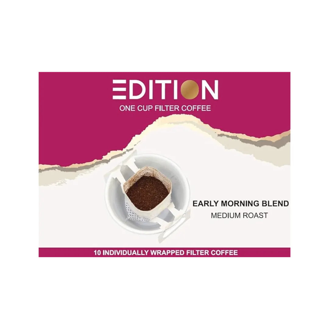 EDITION Early Morning Blend Medium Roast Single-Serve Drip Coffee 10 Sachets