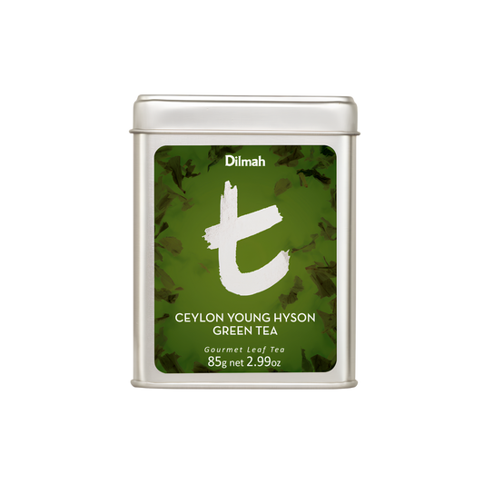 Dilmah t-Series Ceylon Young Hyson Green Tea Tin Caddy-85g (Tea Bags)