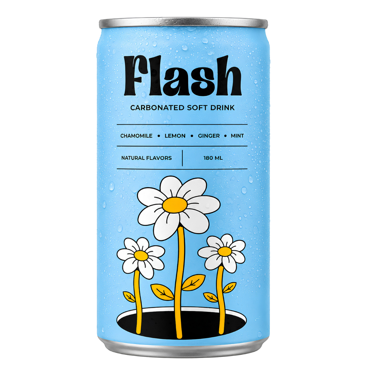 Flash Carbonated Soft Drink(Chamomile, Lemon, Ginger And Mint) - Per box