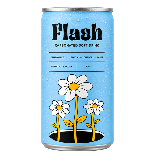 Flash Carbonated Soft Drink(Chamomile, Lemon, Ginger And Mint) - Per box