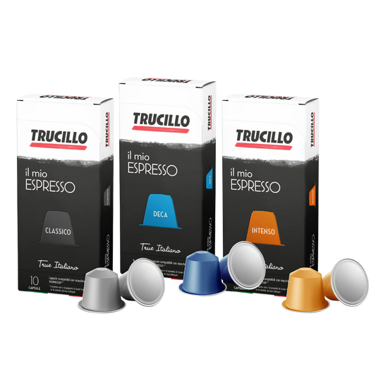Caffè Trucillo IL MIO ESPRESSO – 3 boxes – Nespresso® Compatible Capsules (Assorted Flavours)