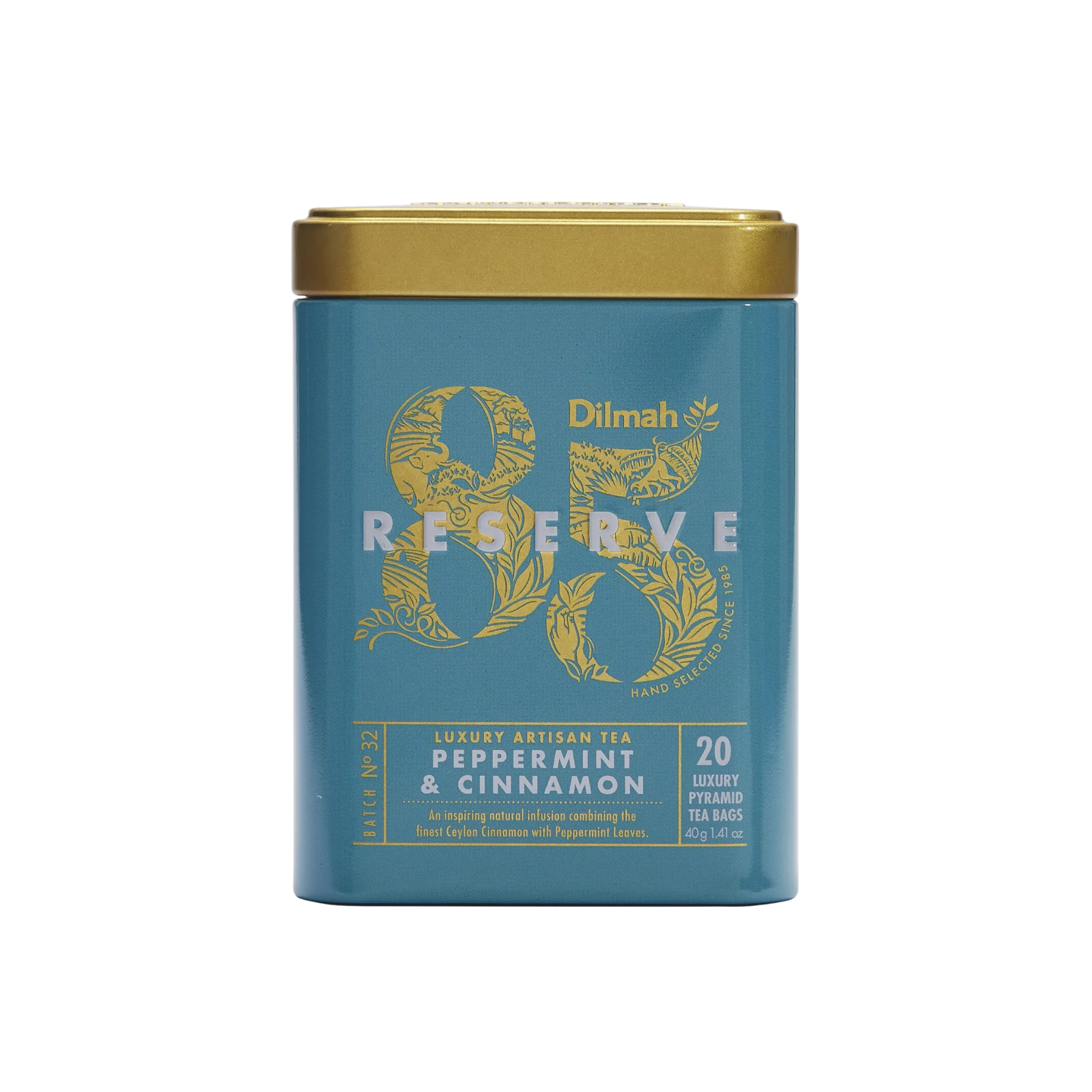Dilmah 85 Reserve Peppermint & Cinnamon Tea Tin Caddy