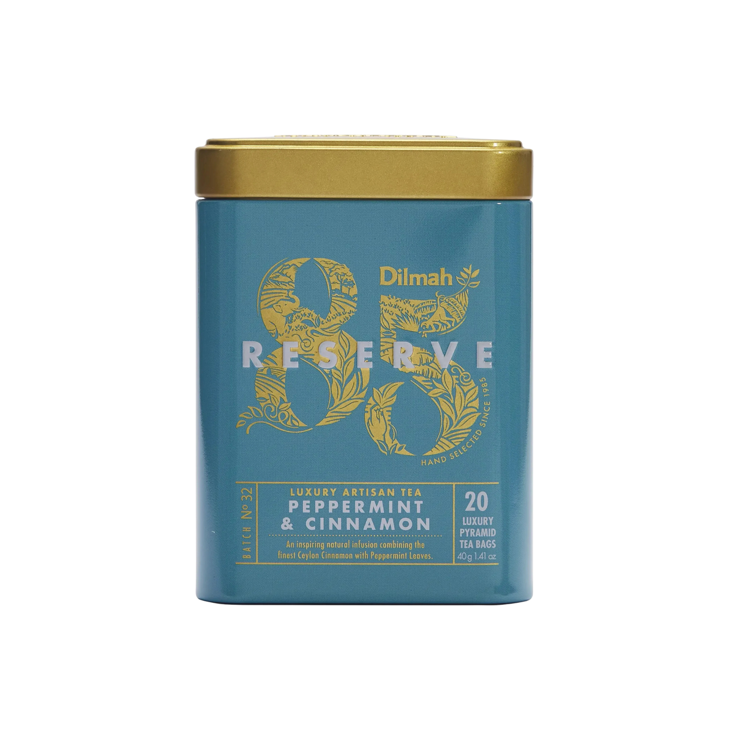 Dilmah 85 Reserve Peppermint & Cinnamon Tea Tin Caddy