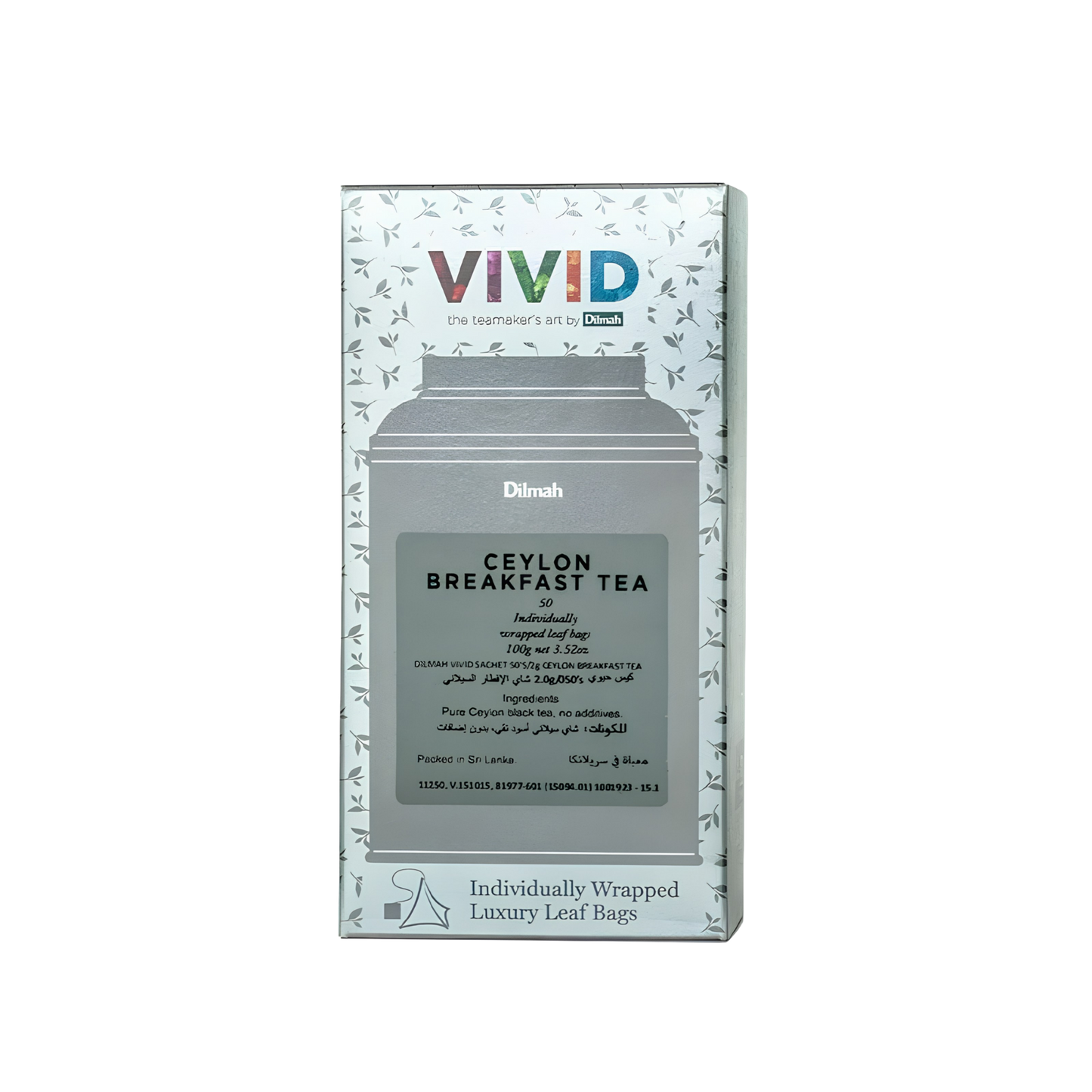 Dilmah VIVID Ceylon Breakfast – 50 Teabags (per pack)