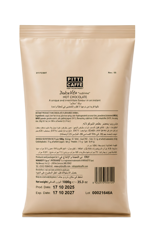 Pitti Caffè Hot Chocolate Powder Sublime Extra