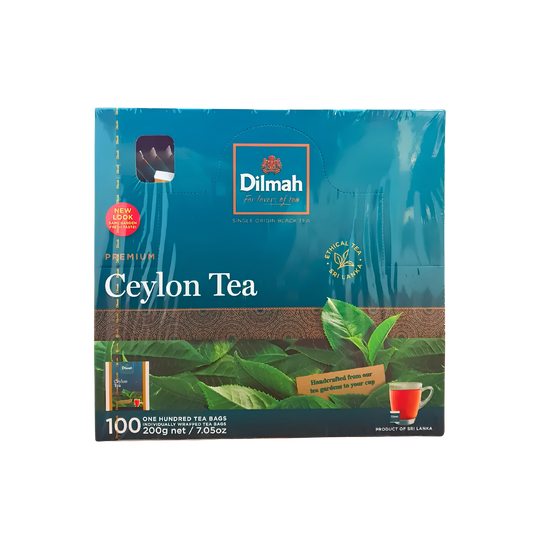 Dilmah Premium Ceylon Black Tea 100 Tea Bags (Individually Wrapped)